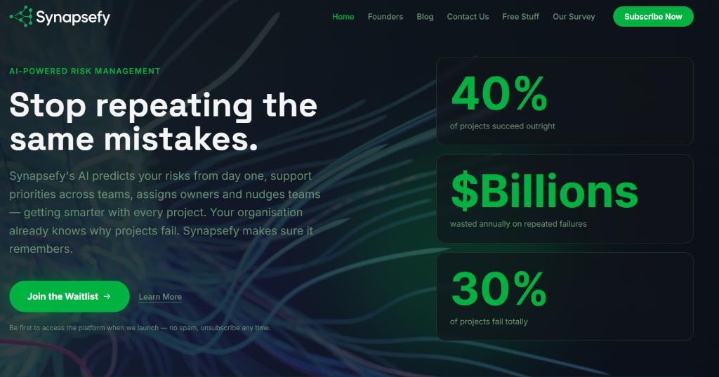 Synapsefy — organisational memory for project risk
